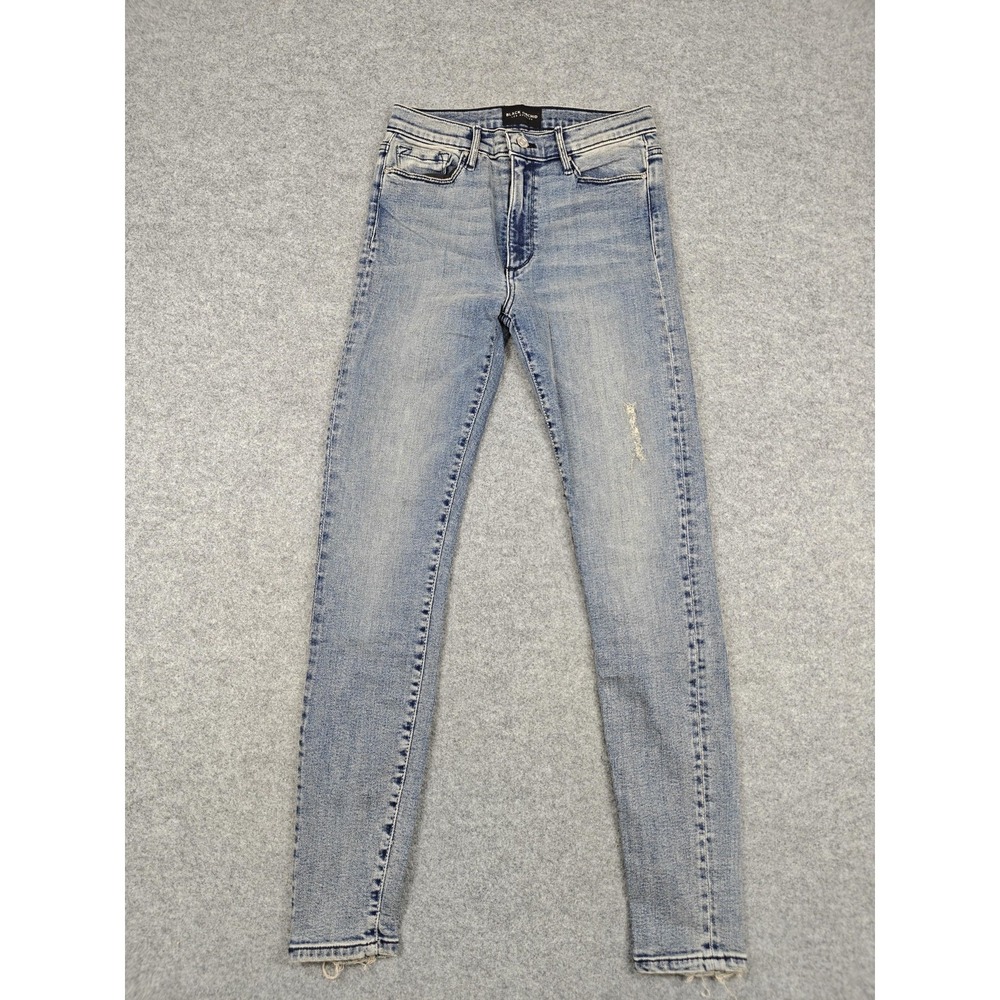 Black Orchid Skinny Jeans Womens 26 Blue Light Wash Distressed Stretch Denim